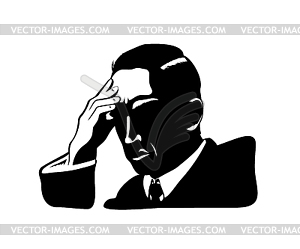 Thinking man - vector clip art