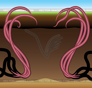 Worms frame - vector EPS clipart