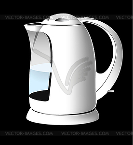 White kettle - vector clipart / vector image