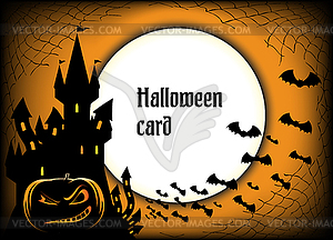 Halloween greeting card - vector clipart