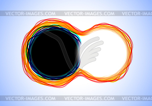 Infinity sign with black and white circles - vector image