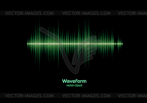 Green waveform - vector image