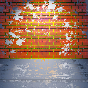 Grungy brick wall - vector EPS clipart