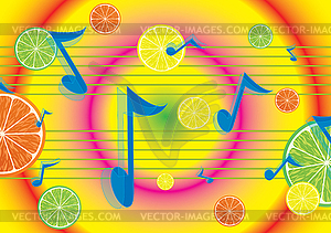 Juicy melody background - vector image