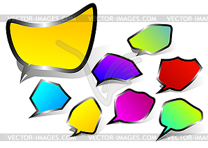 Black edged speech bubbles - vector image