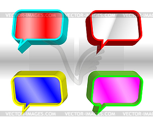 Colorful speech bubbles - royalty-free vector clipart