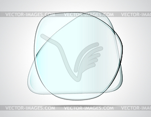 Intersecting glass plates - vector clip art