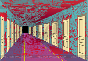 Bloody hall - vector image