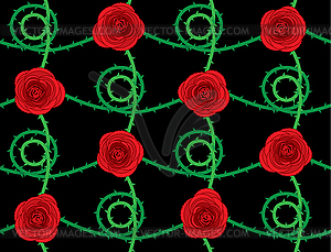 Seamless rose pattern - vector clipart