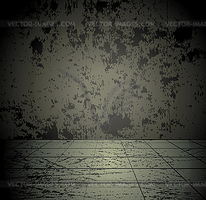 Concrete grunge room - vector clipart