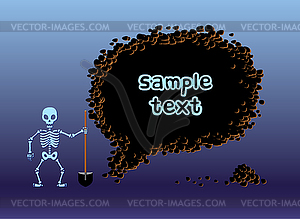 Skeleton hole frame - vector clipart