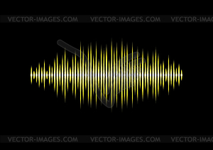 Yellow waveform - vector image