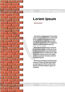 Brick wall identity - vector image