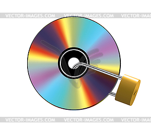 Закрытая CD - векторизованное изображение клипарта