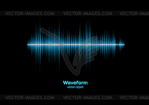 Blue sound waveform - vector clip art