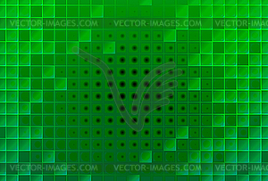 Abstract green glass blocks - vector image