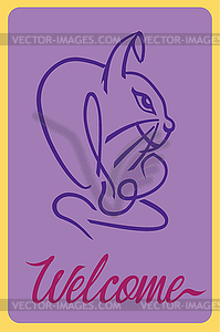 Welcome rabbit - vector clip art