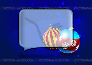 Christmas card with speech bubble - vector image