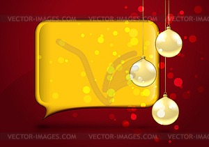 Christmas card with speech bubble - vector image