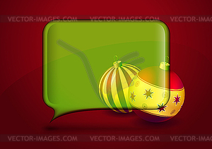 Christmas card with speech bubble - vector clipart