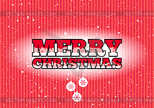 Merry Christmas sign - vector clipart