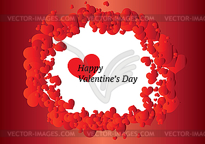 Beautiful Valentine`s Day frame - vector EPS clipart