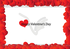 Beautiful Valentine`s Day frame - vector clipart