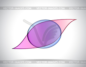 Глаз форме пузырьков речи стекла - векторизованное изображение клипарта