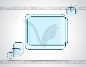 Square glass plates for text - vector image