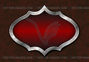Metal ellipse with spikes - vector clipart