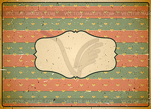 Cardboard vintage frame - vector image