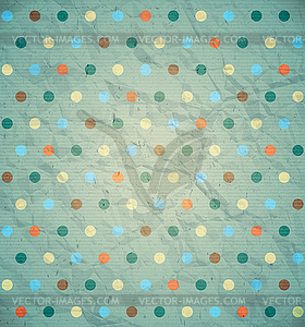 Polka dot pattern on blue background - vector clip art