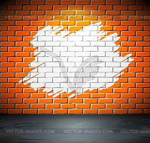 Painted brick wall - vector clip art