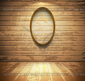 Room with elliptic frame - vector clipart