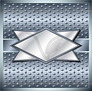 Rhombus metal frame - vector clip art