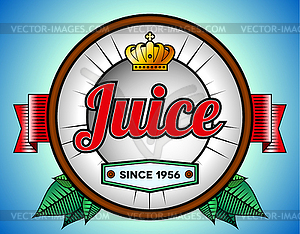 Juice or soda label - vector clipart