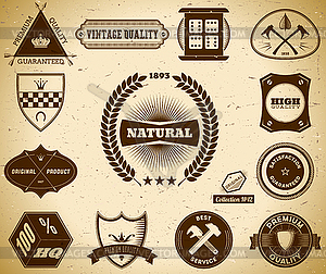 Vintage labels. Collection 12 - vector image