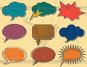 Vintage speech bubbles - vector clipart