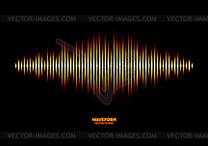 Блестящая форма волны звука - векторный эскиз