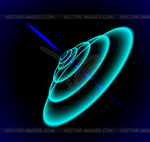 Radial sonar waves - royalty-free vector image