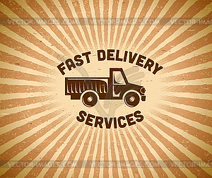 Delivery vintage label - vector clipart / vector image