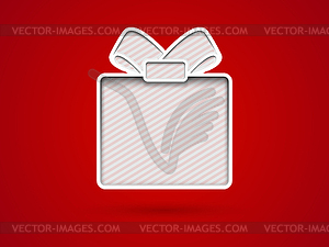 Cut out gift card - vector image