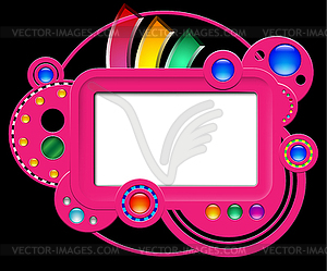 Abstract pink web site - vector clipart