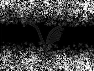 Snowfall frame - vector image