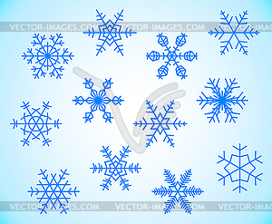 Set of snowflakes - vector clip art