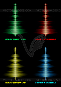 Musical christmas tree set - vector image