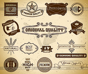 Vintage labels. Collection 17 - color vector clipart