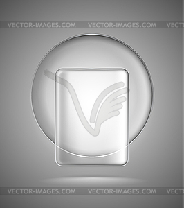 Lightened glass geometric shapes - vector image