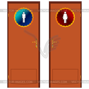 Two doors - vector clip art