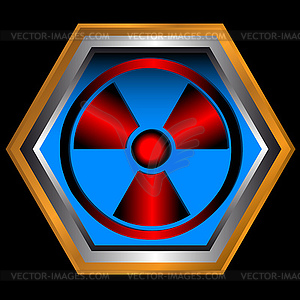 Radioactive symbol - vector clipart